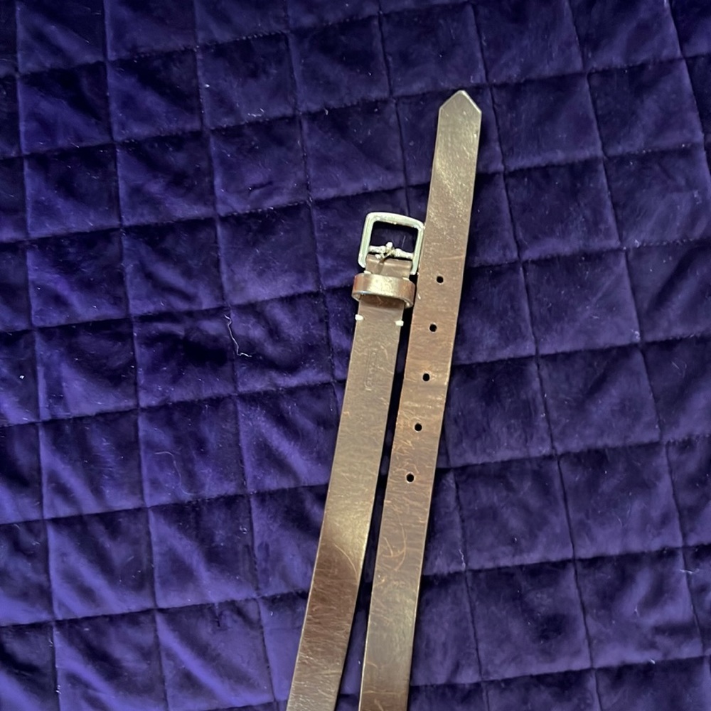 Coach brown belt with silver hardware